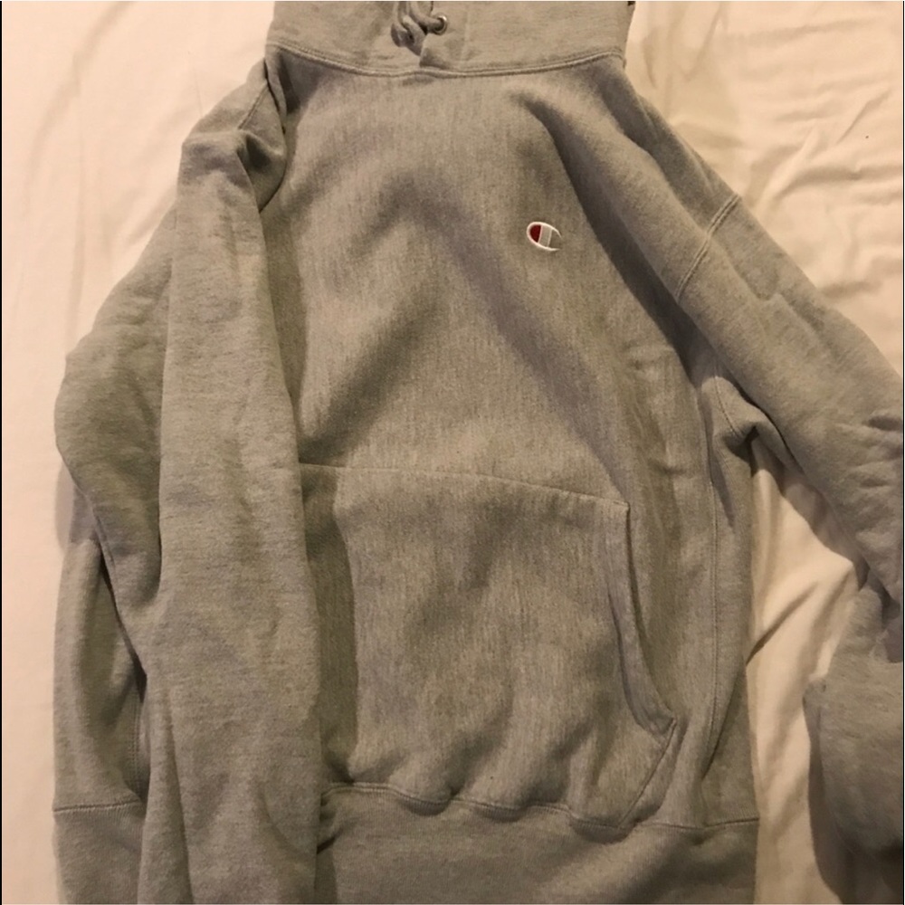GREY AUTHENTIC CHAMPION HOODIE